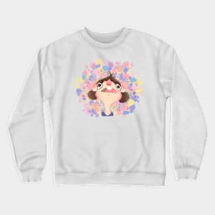 Crying buns girl Crewneck Sweatshirt